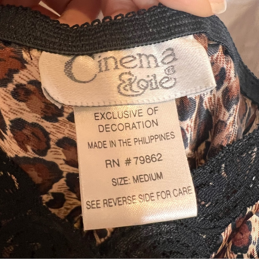 CINEMA ETOILE Vintage Leopard Print Slip Midi Dress. Size Medium‎ - Picture 8 of 8